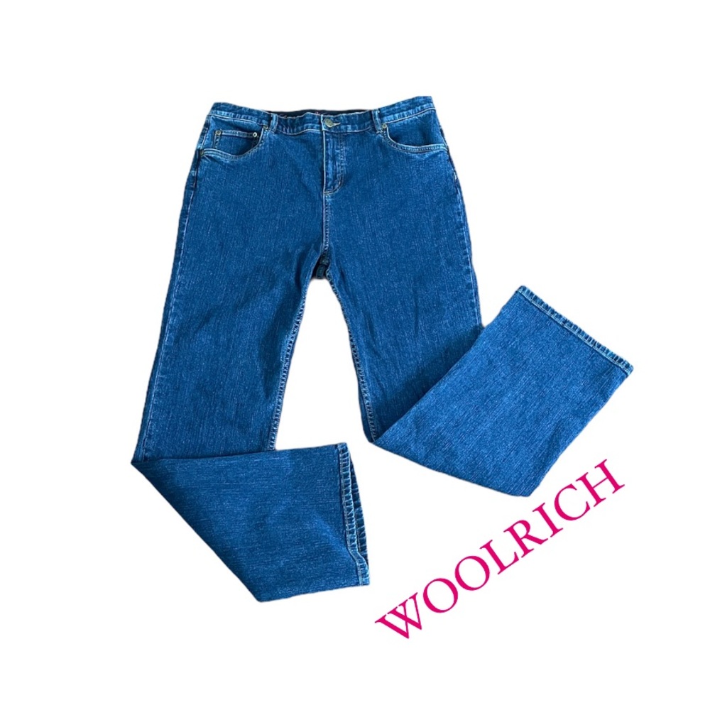 WOOLRICH Womens Ultra High Waist Blue Jeans size 14